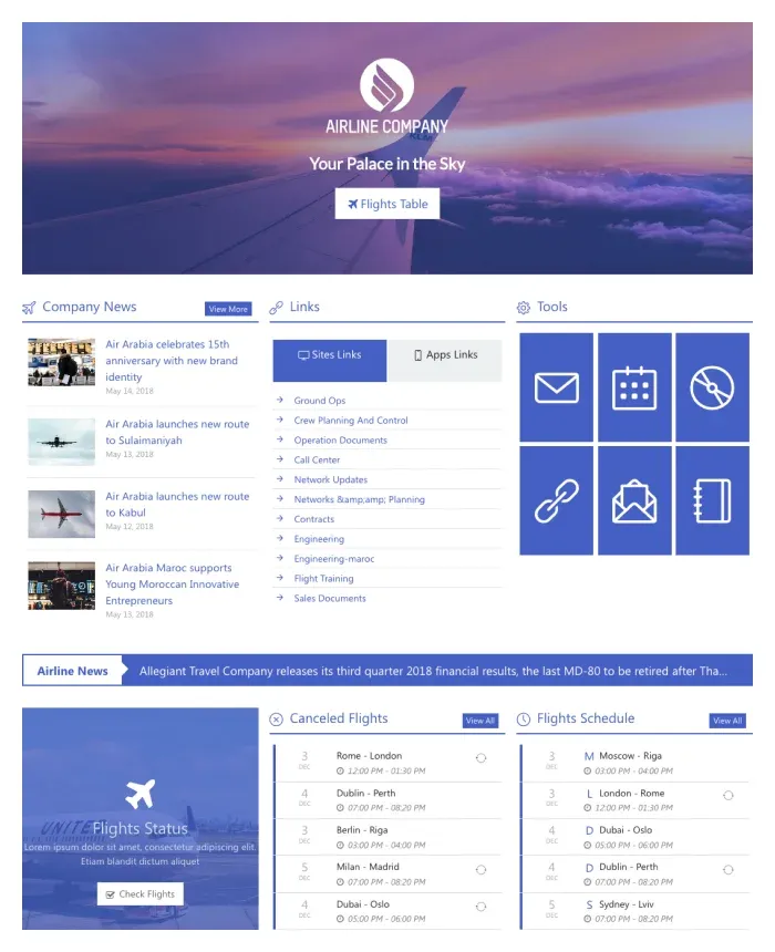 Modern SharePoint intranet for real estate