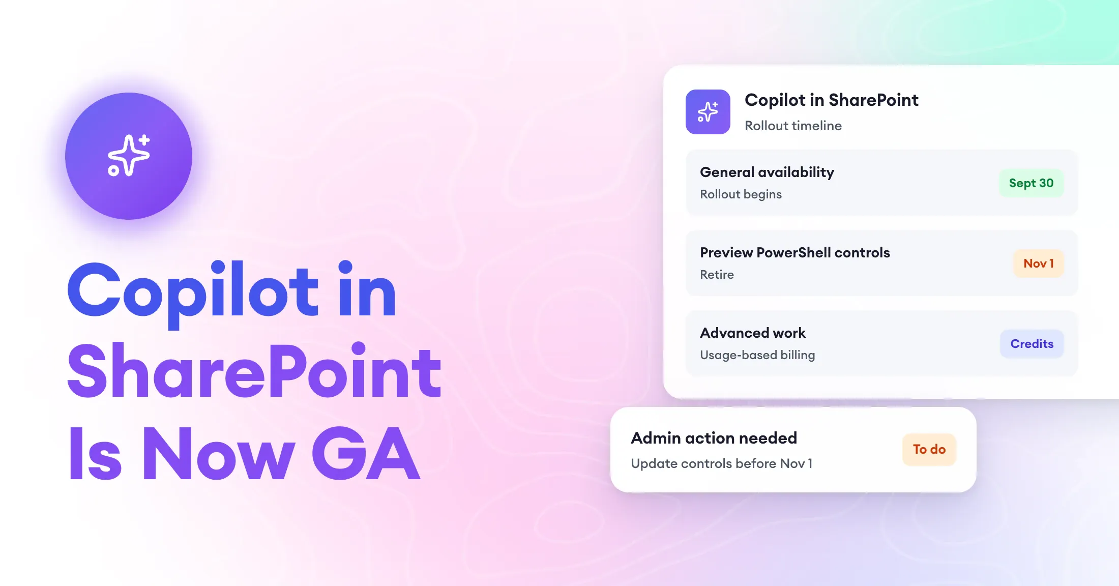 Copilot in SharePoint General Availability blog thumbnail
