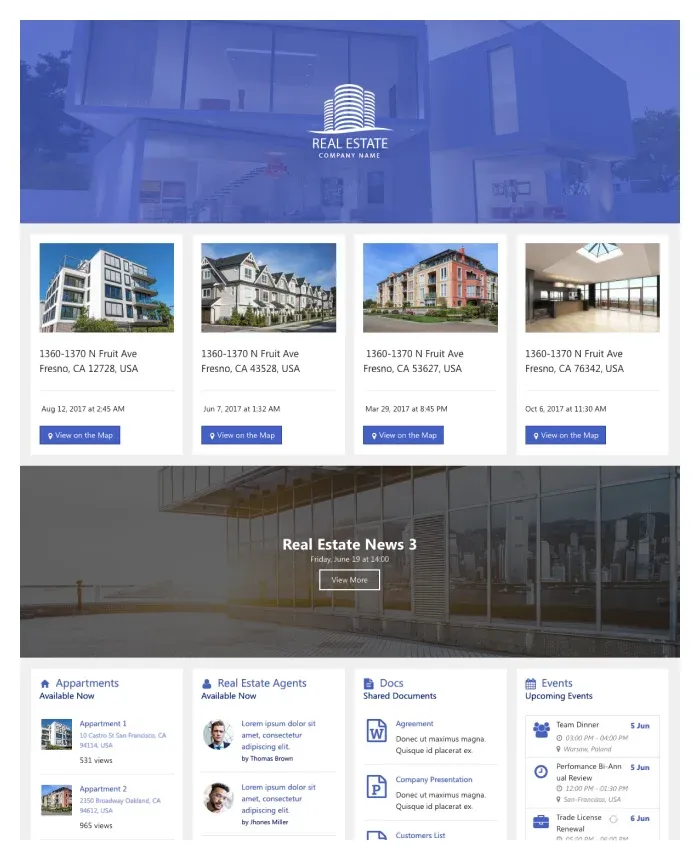 Designing intranets for real estate
