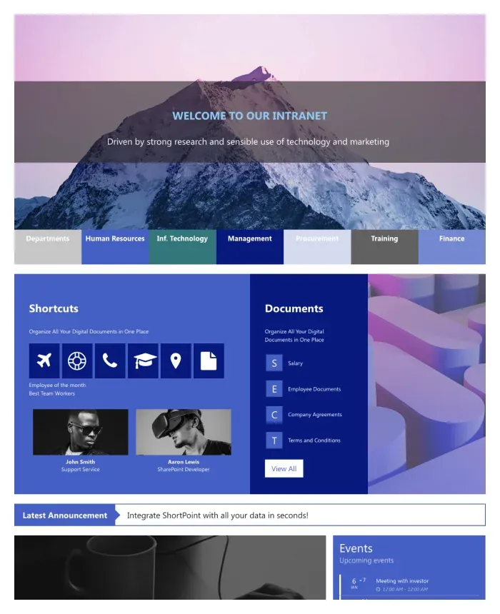 ShortPoint modern intranet
