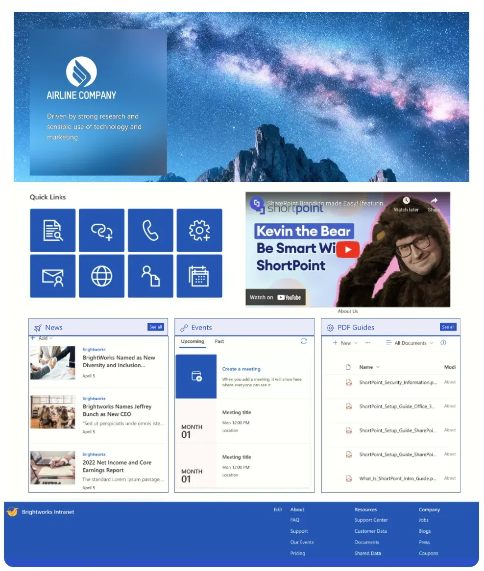 Beautiful SharePoint Sites with visual separation