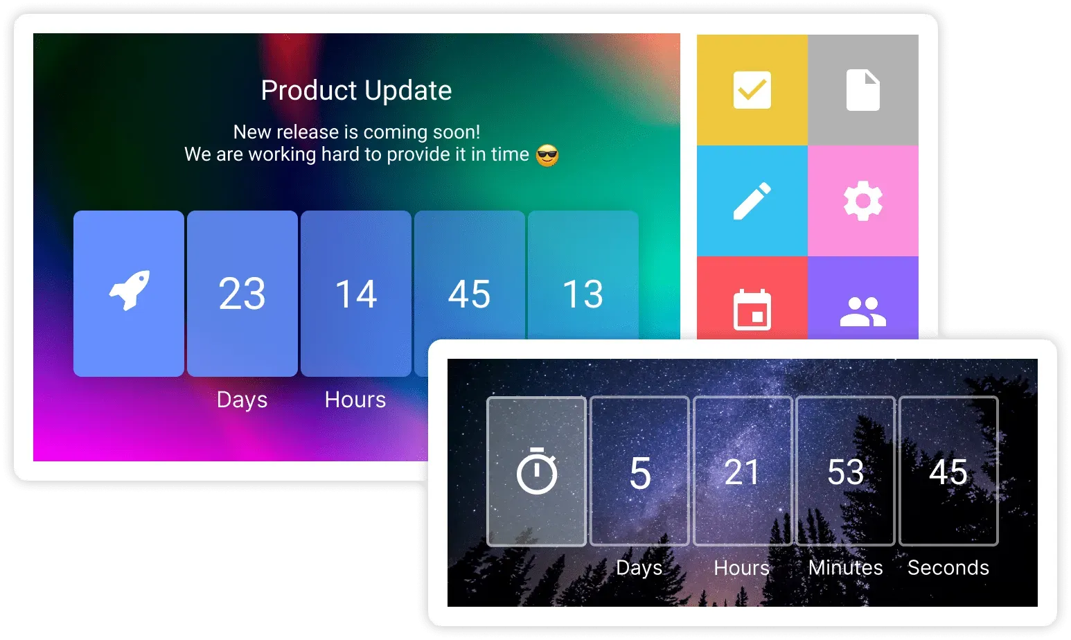 Countdown timer on a SharePoint open-enrollment announcement banner