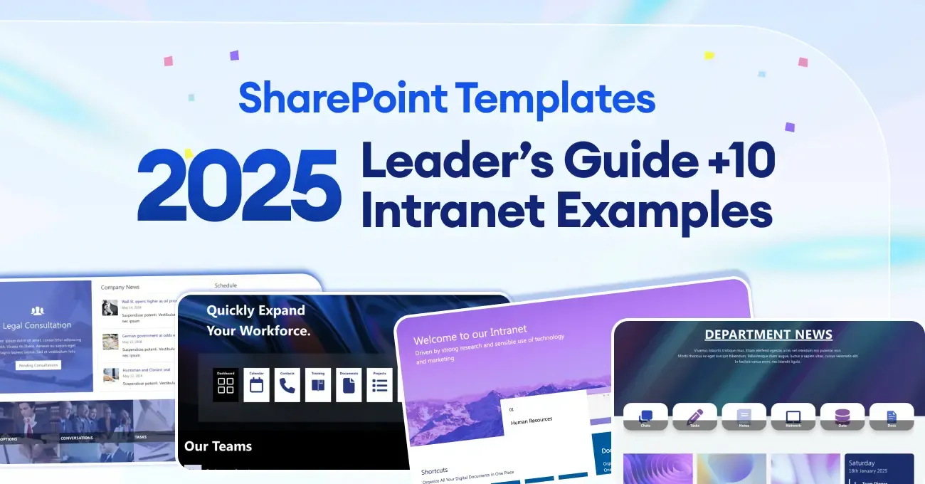 SharePoint Templates: 2025 Leader’s Guide + 10 Intranet Examples