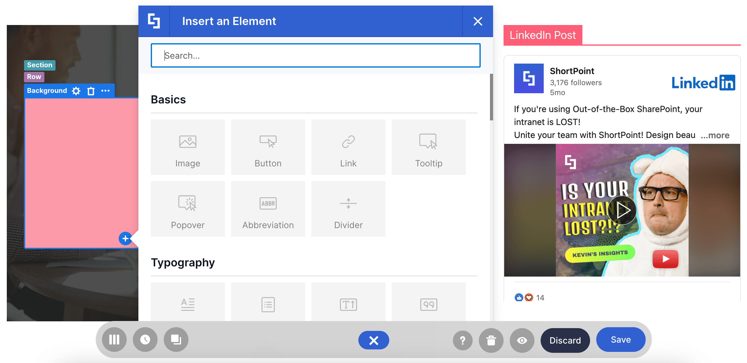 Another Design Element nested inside the Background Design Element.