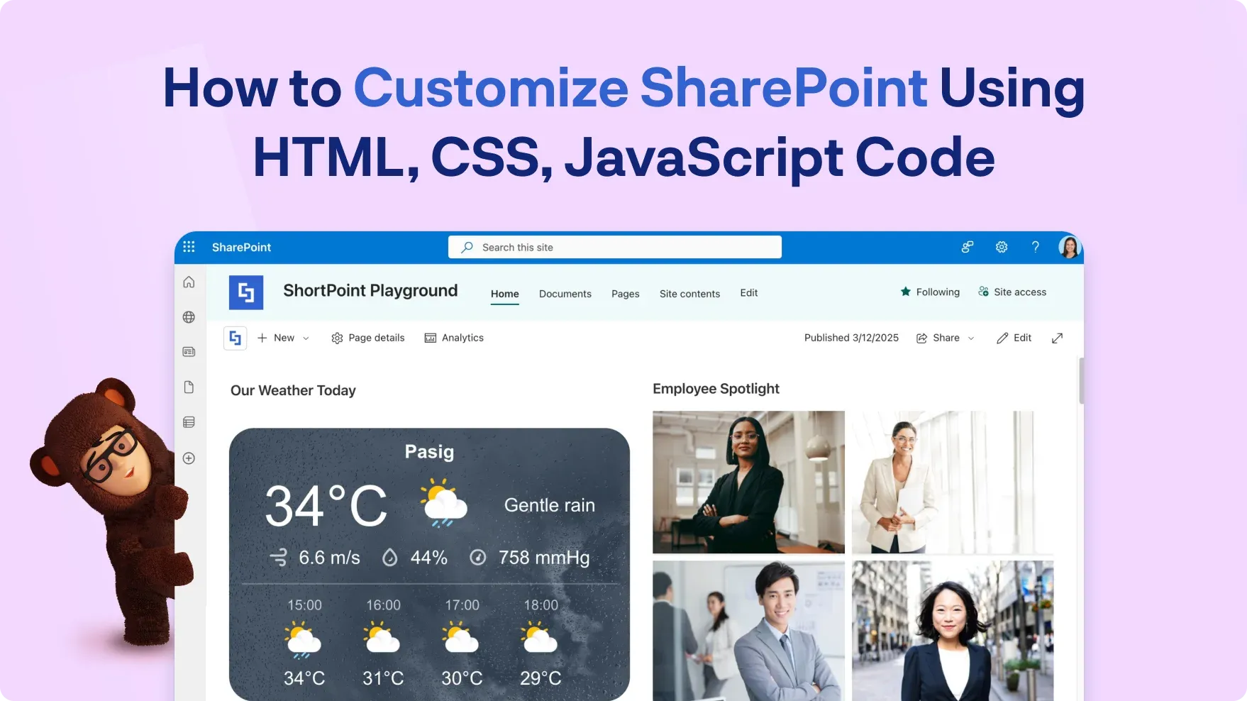 How to Customize SharePoint Using HTML, CSS, JavaScript Code