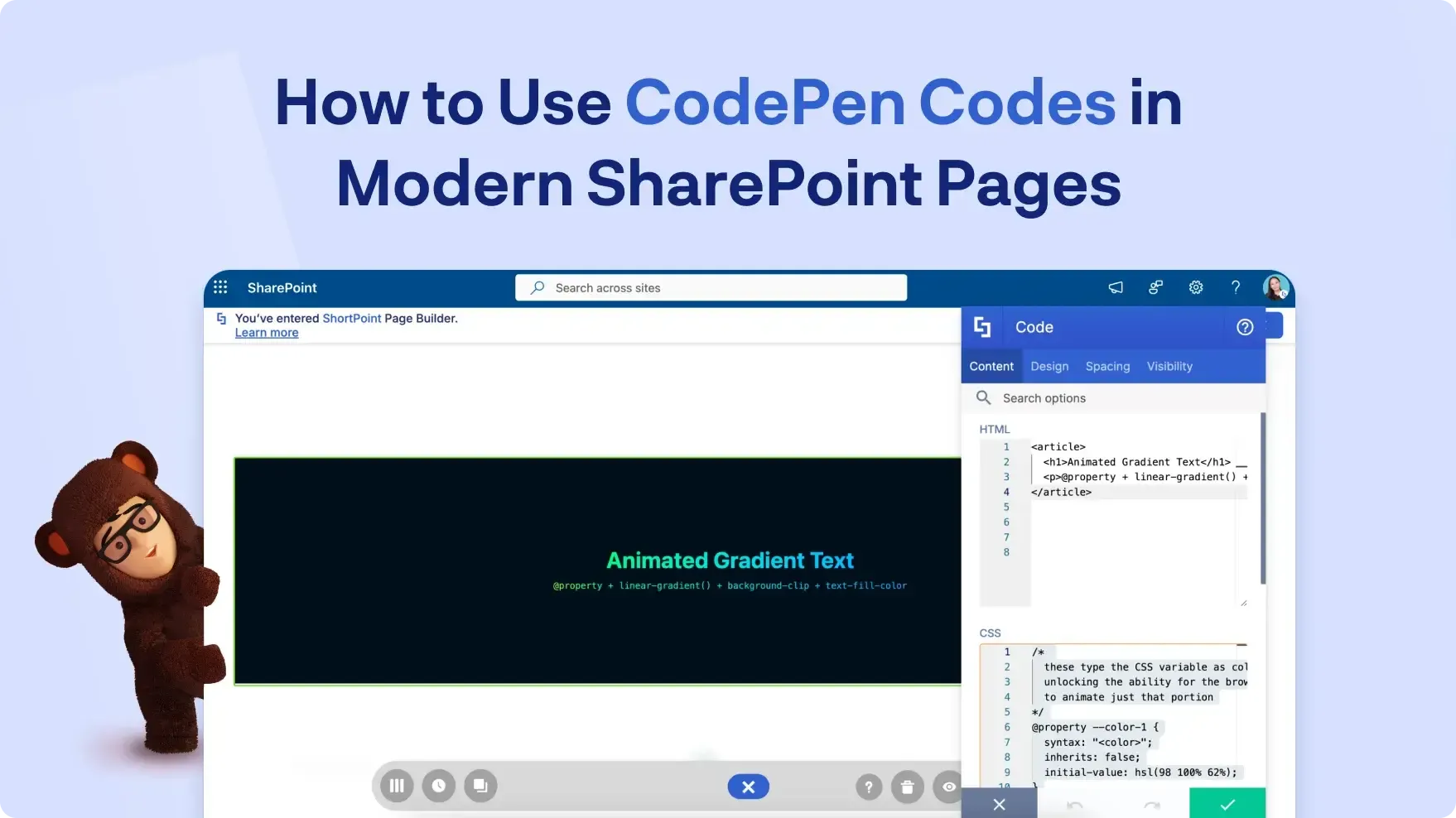 How to Use CodePen Codes in Modern SharePoint Pages