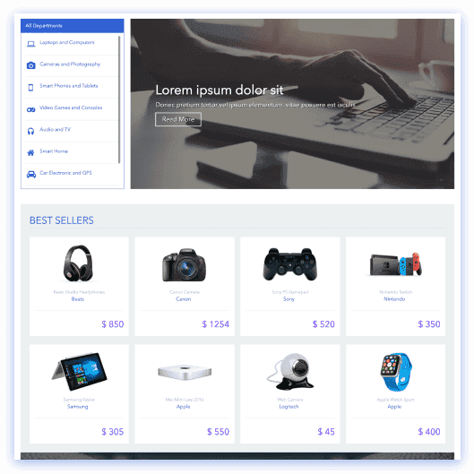 Retail SharePoint intranet with store operations dashboard, product catalog, and schedule table