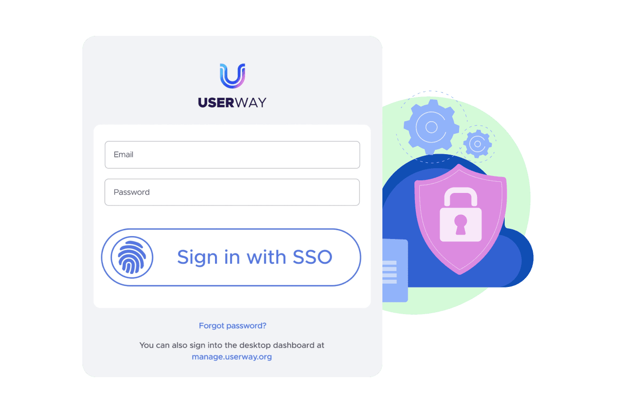 Secure Accessibility Widget Log-in