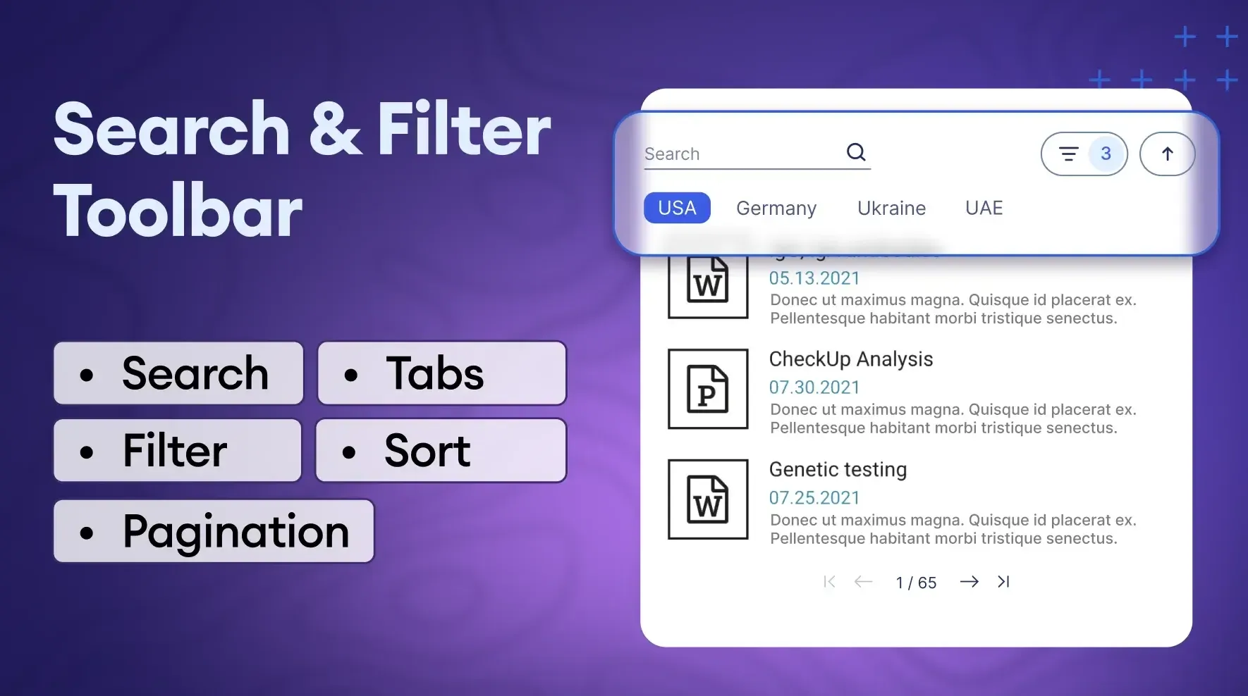 Introducing the Search & Filter Toolbar