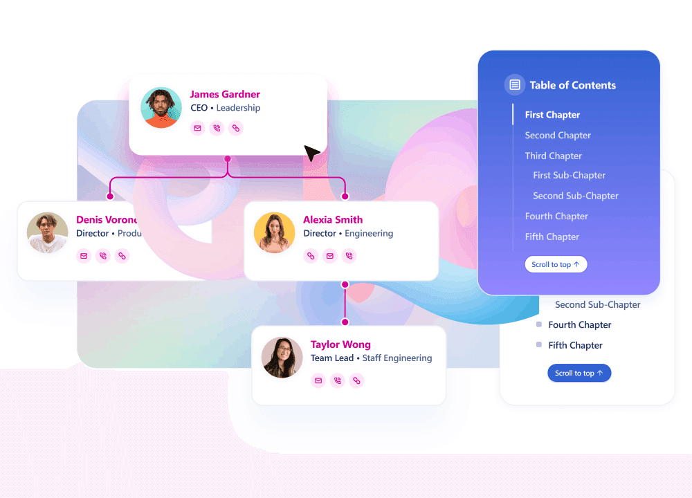 Say Hello to the Organization Chart and Table of Contents Design Elements
